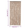 Cortina antimoscas chenilla beige y marrón oscuro 56x185 cm de , Mosquiteras para ventanas - Ref: Foro24-377318, Precio: 36,4...
