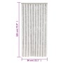 Cortina antimoscas chenilla gris claro y blanco 56x185 cm de , Mosquiteras para ventanas - Ref: Foro24-377311, Precio: 44,84 ...