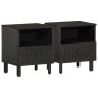 Mesitas de noche 2 uds madera maciza de mango negro 40x33x46 cm de , Mesitas de noche - Ref: Foro24-356826, Precio: 72,81 €, ...