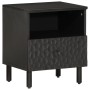 Mesitas de noche 2 uds madera maciza de mango negro 40x33x46 cm de , Mesitas de noche - Ref: Foro24-356826, Precio: 72,81 €, ...