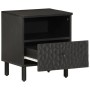 Mesitas de noche 2 uds madera maciza de mango negro 40x33x46 cm de , Mesitas de noche - Ref: Foro24-356826, Precio: 72,81 €, ...