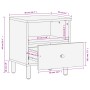 Mesitas de noche 2 uds madera maciza de mango negro 40x33x46 cm de , Mesitas de noche - Ref: Foro24-356826, Precio: 72,81 €, ...
