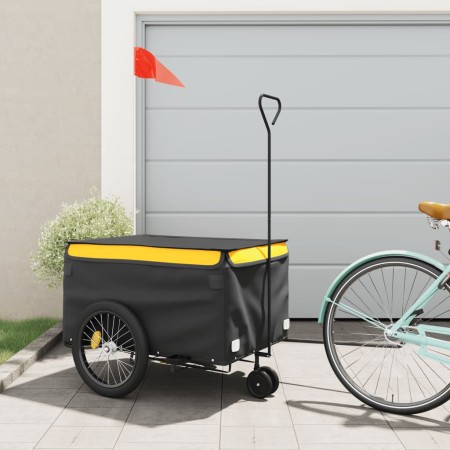 Remolque para bicicleta hierro negro y amarillo 45 kg de , Remolques para bicicletas - Ref: Foro24-94113, Precio: 92,14 €, De...