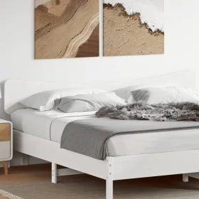 Solid white pine wood bed headboard 200 cm by , Headboards and footboards - Ref: Foro24-844762, Price: 51,67 €, Discount: %