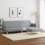 Sofá cama de 2 plazas con taburete tela gris claro de , Sofás - Ref: Foro24-3216243, Precio: 320,34 €, Descuento: %