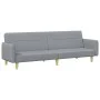 Sofá cama de 2 plazas con taburete tela gris claro de , Sofás - Ref: Foro24-3216243, Precio: 334,02 €, Descuento: %