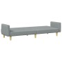 Sofá cama de 2 plazas con taburete tela gris claro de , Sofás - Ref: Foro24-3216243, Precio: 320,34 €, Descuento: %