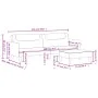 Sofá cama de 2 plazas con taburete tela gris claro de , Sofás - Ref: Foro24-3216243, Precio: 334,02 €, Descuento: %