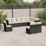 Set de sofás de jardín 10 pzas cojines ratán sintético negro de , Conjuntos de jardín - Ref: Foro24-3249635, Precio: 583,83 €...