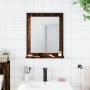 Espejo de baño con estante madera de ingeniería roble ahumado de , Tocadores - Ref: Foro24-842418, Precio: 46,60 €, Descuento: %