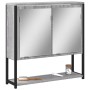 Armario con espejo de baño madera gris Sonoma 60x16x60 cm de , Tocadores - Ref: Foro24-842424, Precio: 56,27 €, Descuento: %