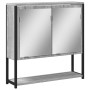 Armario con espejo de baño madera gris Sonoma 60x16x60 cm de , Tocadores - Ref: Foro24-842424, Precio: 56,27 €, Descuento: %