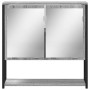 Armario con espejo de baño madera gris Sonoma 60x16x60 cm de , Tocadores - Ref: Foro24-842424, Precio: 56,27 €, Descuento: %