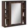 Armario con espejo baño madera marrón roble 60x16x60 cm de , Tocadores - Ref: Foro24-842430, Precio: 95,92 €, Descuento: %