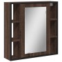 Armario con espejo baño madera marrón roble 60x16x60 cm de , Tocadores - Ref: Foro24-842430, Precio: 95,92 €, Descuento: %