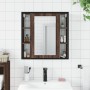 Armario con espejo baño madera marrón roble 60x16x60 cm de , Tocadores - Ref: Foro24-842430, Precio: 95,92 €, Descuento: %