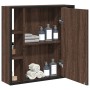 Armario con espejo baño madera marrón roble 60x16x60 cm de , Tocadores - Ref: Foro24-842430, Precio: 95,92 €, Descuento: %