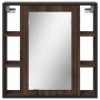 Armario con espejo baño madera marrón roble 60x16x60 cm de , Tocadores - Ref: Foro24-842430, Precio: 95,92 €, Descuento: %