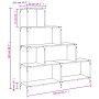 Librería con 4 peldaños madera gris Sonoma 139x33,5x149 cm de , Librerías y estanterías - Ref: Foro24-842479, Precio: 124,64 ...