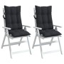 Cojines de silla con respaldo alto 2 uds tela Oxford negro de , Cojines para sillas y sofás - Ref: Foro24-377623, Precio: 63,...