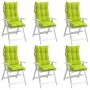 Cojines de silla respaldo alto 6 uds tela Oxford verde brillo de , Cojines para sillas y sofás - Ref: Foro24-377637, Precio: ...