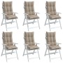 Cojines de silla con respaldo alto 6 uds tela Oxford gris taupe de , Cojines para sillas y sofás - Ref: Foro24-377628, Precio...
