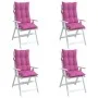Cojines para silla con respaldo alto 4 uds tela Oxford rosa de , Cojines para sillas y sofás - Ref: Foro24-377663, Precio: 10...