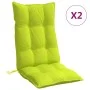 Cojines de silla respaldo alto 2 uds tela Oxford verde brillo de , Cojines para sillas y sofás - Ref: Foro24-377635, Precio: ...