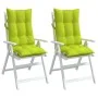 Cojines de silla respaldo alto 2 uds tela Oxford verde brillo de , Cojines para sillas y sofás - Ref: Foro24-377635, Precio: ...