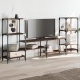 Mueble de TV madera de ingeniería marrón roble 206,5x28,5x95 cm de , Muebles TV - Ref: Foro24-842485, Precio: 95,14 €, Descue...