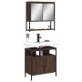 Set de muebles baño 2 pzas madera contrachapada marrón roble de , Muebles de baño - Ref: Foro24-3214659, Precio: 98,23 €, Des...