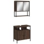 Set de muebles baño 2 pzas madera contrachapada marrón roble de , Muebles de baño - Ref: Foro24-3214659, Precio: 98,23 €, Des...