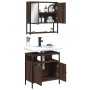 Set de muebles baño 2 pzas madera contrachapada marrón roble de , Muebles de baño - Ref: Foro24-3214659, Precio: 98,23 €, Des...