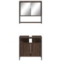 Set de muebles baño 2 pzas madera contrachapada marrón roble de , Muebles de baño - Ref: Foro24-3214659, Precio: 98,23 €, Des...