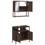 Set de muebles baño 2 pzas madera contrachapada marrón roble de , Muebles de baño - Ref: Foro24-3214659, Precio: 98,23 €, Des...