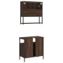 Set de muebles baño 2 pzas madera contrachapada marrón roble de , Muebles de baño - Ref: Foro24-3214659, Precio: 98,23 €, Des...