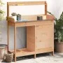 Mesa para macetas con armario madera de abeto 110,5x45x124,5 cm de , Soportes para macetas - Ref: Foro24-156344, Precio: 161,...