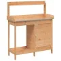 Mesa para macetas con armario madera de abeto 110,5x45x124,5 cm de , Soportes para macetas - Ref: Foro24-156344, Precio: 161,...