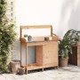 Mesa para macetas con armario madera de abeto 110,5x45x124,5 cm de , Soportes para macetas - Ref: Foro24-156344, Precio: 172,...