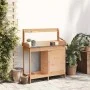 Mesa para macetas con armario madera de abeto 110,5x45x124,5 cm de , Soportes para macetas - Ref: Foro24-156344, Precio: 161,...