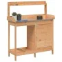 Mesa para macetas con armario madera de abeto 110,5x45x124,5 cm de , Soportes para macetas - Ref: Foro24-156344, Precio: 161,...