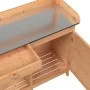 Mesa para macetas con armario madera de abeto 110,5x45x124,5 cm de , Soportes para macetas - Ref: Foro24-156344, Precio: 161,...
