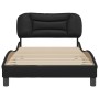Estructura de cama con cabecero cuero sintético negro 100x200cm de , Camas y somieres - Ref: Foro24-3207981, Precio: 133,89 €...
