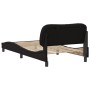 Estructura de cama con cabecero cuero sintético negro 100x200cm de , Camas y somieres - Ref: Foro24-3207981, Precio: 133,89 €...