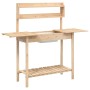 Mesa para macetas con fregadero madera abeto 147,5x44x139,5 cm de , Soportes para macetas - Ref: Foro24-156346, Precio: 90,23...