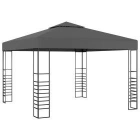 Carpa cenador de jardín gris antracita 3x3 m de vidaXL, Carpas y cenadores - Ref: Foro24-48034, Precio: 257,65 €, Descuento: %