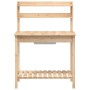 Mesa para macetas con fregadero madera abeto 147,5x44x139,5 cm de , Soportes para macetas - Ref: Foro24-156346, Precio: 90,23...