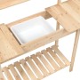 Mesa para macetas con fregadero madera abeto 147,5x44x139,5 cm de , Soportes para macetas - Ref: Foro24-156346, Precio: 90,23...