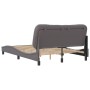 Estructura de cama con cabecero cuero sintético gris 140x200cm de , Camas y somieres - Ref: Foro24-3208005, Precio: 214,21 €,...
