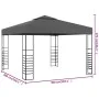 Carpa cenador de jardín gris antracita 3x3 m de vidaXL, Carpas y cenadores - Ref: Foro24-48034, Precio: 257,65 €, Descuento: %